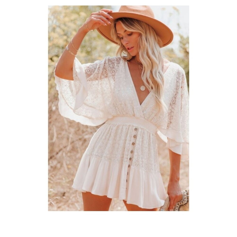 Bohemian Lace Mini lace Dress